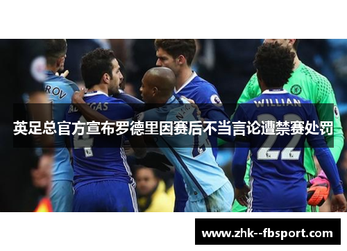 英足总官方宣布罗德里因赛后不当言论遭禁赛处罚 英足总官方宣布罗德里因赛后不当言论遭禁赛处罚